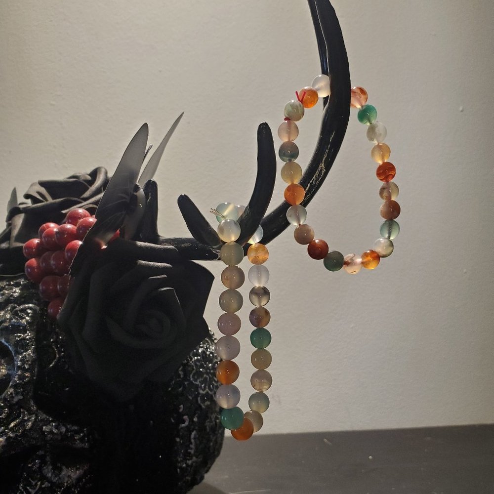 Agate bead bracelets